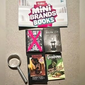Zuru Mini Brands Books Lot of 3 + Magnifying Glass